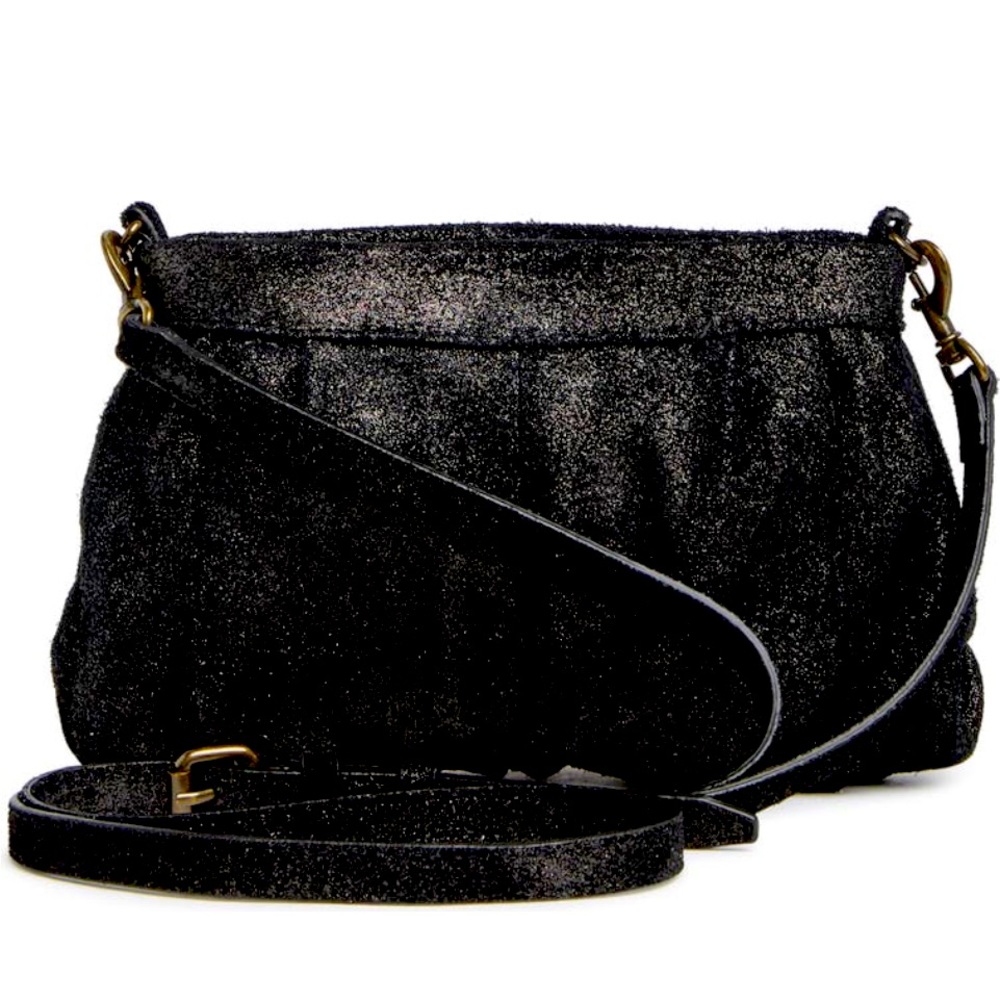 American leather Company shimmering black crossbody excellent condition NWT